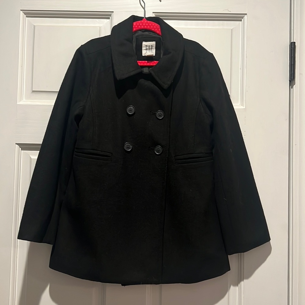 Girls Black Dress Peacoat